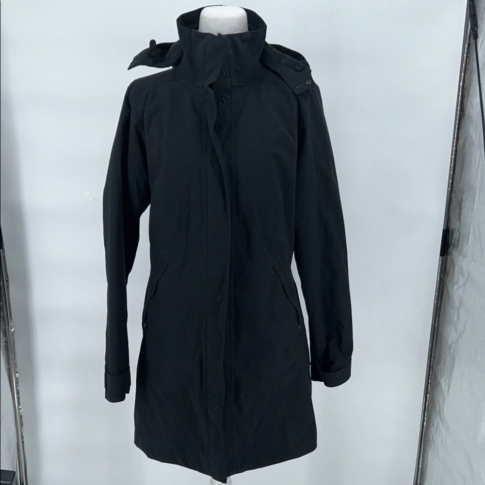 Patagonia Women's Vosque 3-in-1 Parka Black Trench Coat Size M